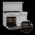 Thumbnail image #4 for Southbend Ultimate 48-Inch Gas Restaurant Range with 4 Non-Clog Burners, 24-Inch Griddle, Convection Oven, and Cabinet Base