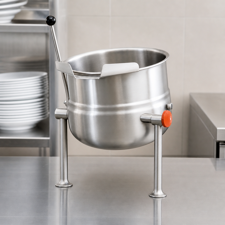 Product image #4 for Cleveland Range 6-Gallon Direct Steam Countertop Tilting Kettle, 2/3 Steam Jacket