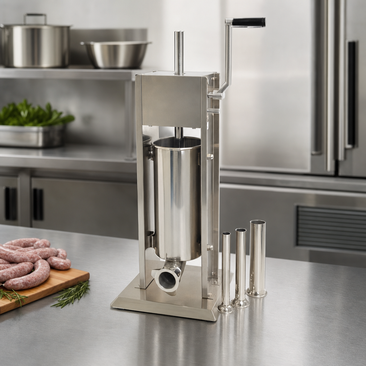 Product image #4 for Uniworld Deluxe Vertical Portable 10 lb Stainless Steel Sausage Stuffer