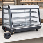 Thumbnail image #4 for DoughXpress BakeryXpress DXP-TSC36 Heated Countertop Food Display Case, 36 Inch, Full/Self-Service, 3 Adjustable Shelves