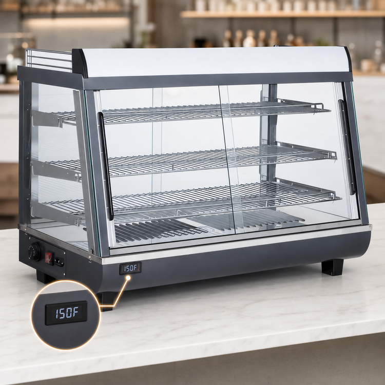 Product image #4 for BakeryXpress DXP-TSC36 Heated Countertop Hot Food Display Case, 36 Inch, Full/Self-Service
