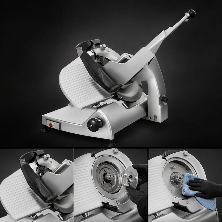 Product image #4 for Hobart HS8-1 Manual Heavy-Duty 13-Inch CleanCut Gravity Feed Meat Slicer with Removable Knife
