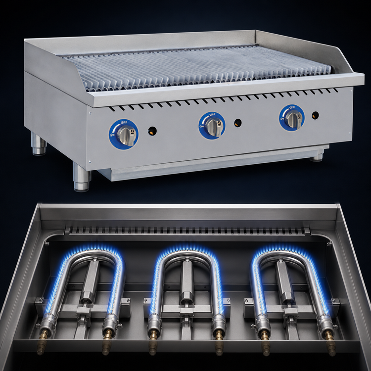 Product image #4 for Globe 36-Inch Natural Gas Countertop Radiant Charbroiler