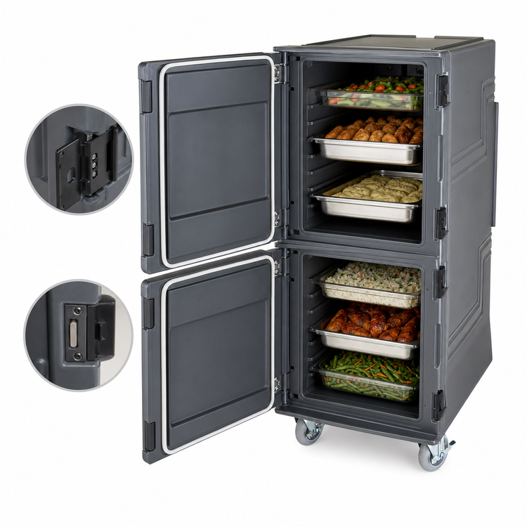Product image #4 for Cambro Pro Cart Ultra Electric Top-Heated Two-Compartment Hot Food Pan Carrier