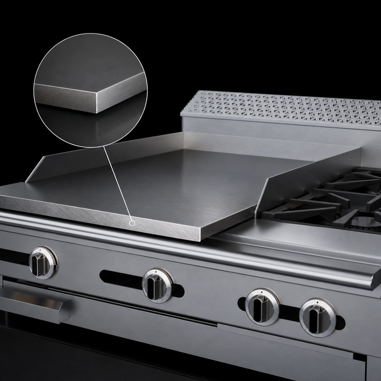 Product image #4 for Garland Cuisine 36-Inch Gas Combination Top Range with 24-Inch Left Griddle and 2 Right Open Burners, Modular Top