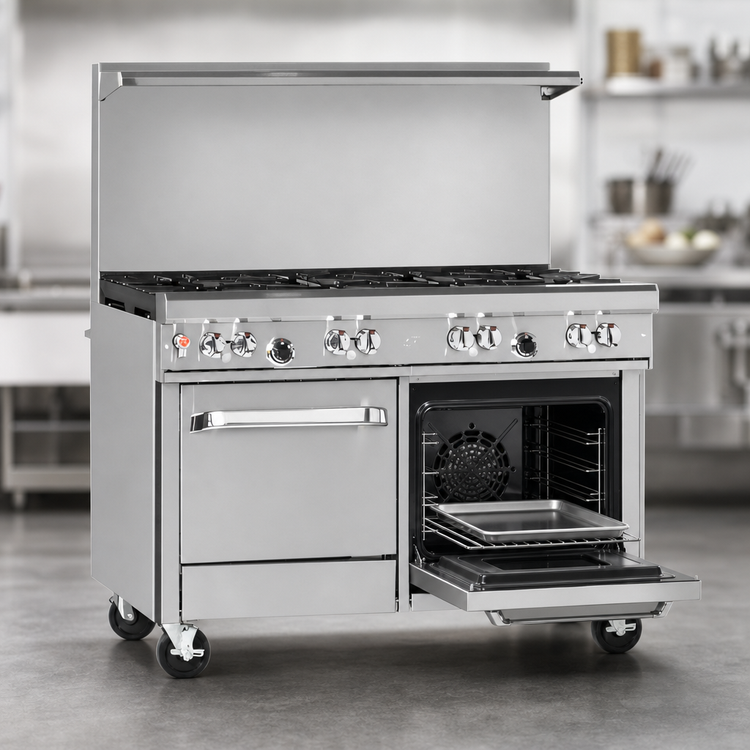 Product image #4 for Southbend Ultimate 48-Inch Gas Restaurant Range with 7 Open Burners, Convection Oven and Cabinet Base