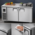 Thumbnail image #4 for Everest 59-1/2-Inch Undercounter Dual Temperature Refrigerator/Freezer Combo with Stainless Steel Worktop