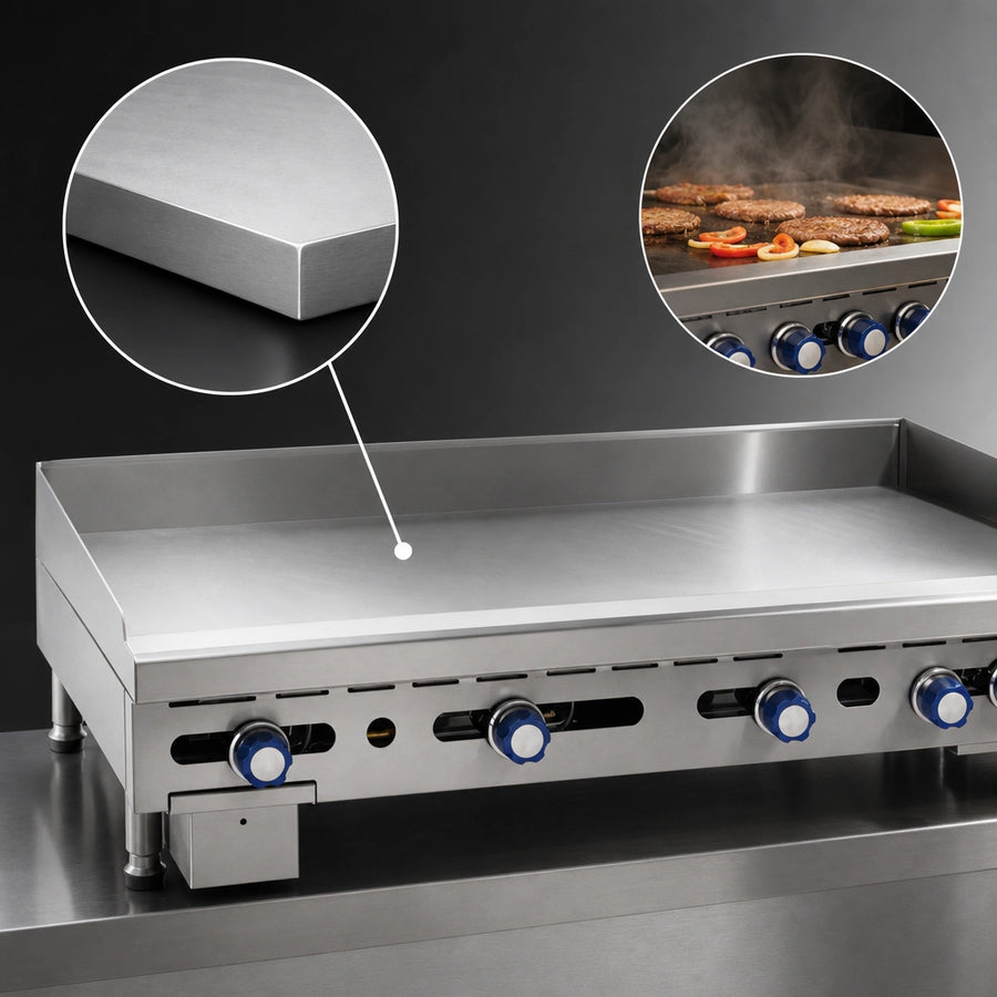 1-Inch Polished Steel Griddle Plate