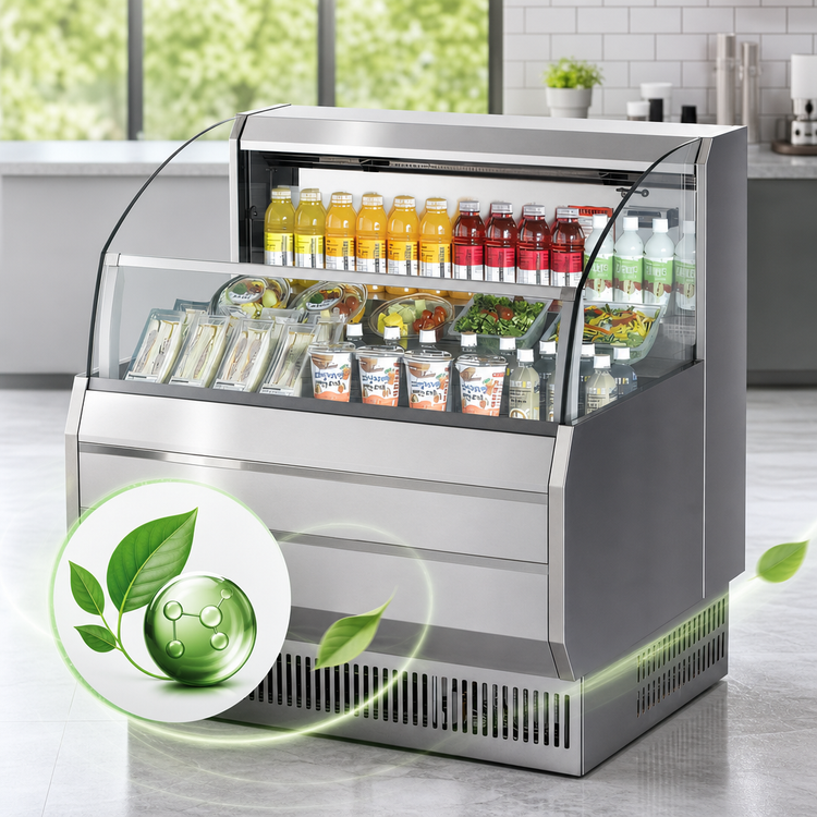 Product image #4 for Turbo Air 39-Inch Horizontal Open Display Merchandiser Cooler, 6.7 Cu. Ft., Self-Cleaning Condenser, Stainless Steel