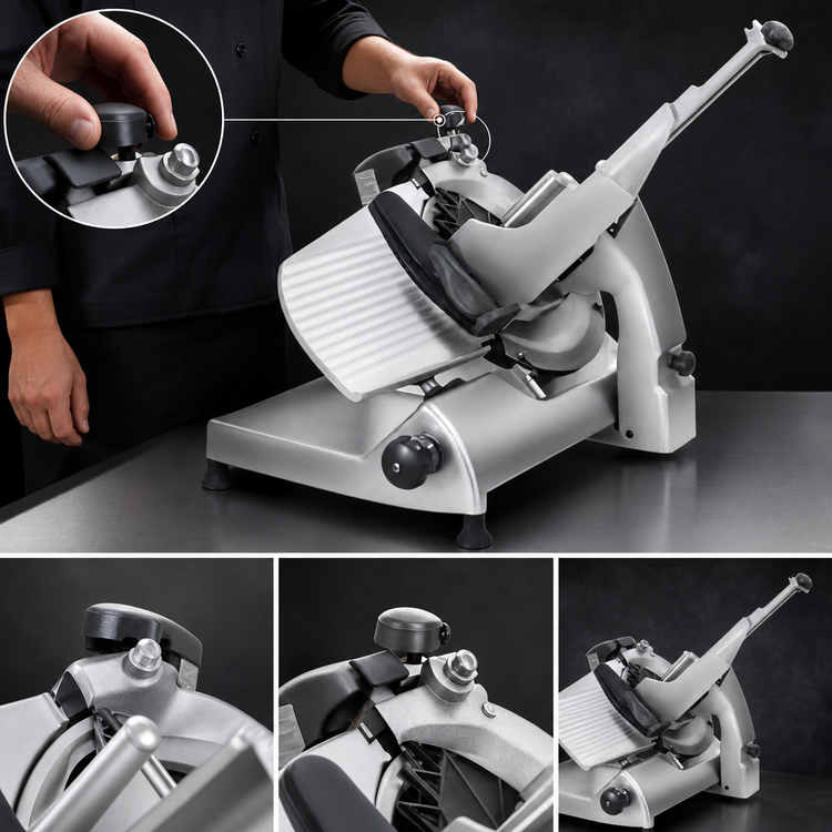 Product image #4 for Hobart HS6-1 Heavy Duty Manual Gravity Feed Meat Slicer with 13-Inch CleanCut Knife