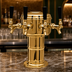 Thumbnail image #4 for Mini Mushroom Air-Cooled Countertop Draft Dispensing Tower with 4 Faucets, Polished Brass Finish
