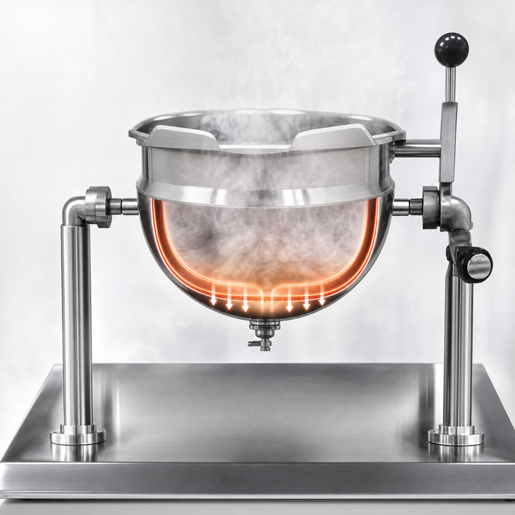 Product image #4 for Legion TFN-10 Countertop Tilting Direct Steam Kettle, 10 Quart, 2/3 Jacket, Stainless Steel