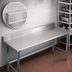 Thumbnail image #4 for Eagle Spec-Master Stainless Steel Work Table with 4-1/2-Inch Backsplash and Open Galvanized Base, 108 x 30 Inches