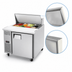Thumbnail image #4 for Everest Refrigeration EPR1 One-Section Sandwich Prep Table, 35-5/8 Inch Wide, 9 Cu. Ft., Side-Mounted Self-Contained Refrigeration