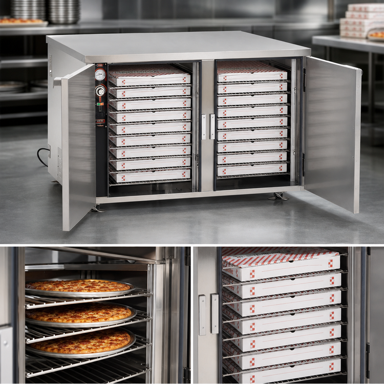 Product image #4 for FWE TS-1633-28 Mobile Undercounter Heated Pizza Holding Cabinet, 28 Pizza Box Capacity