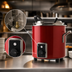 Thumbnail image #4 for Vollrath Cayenne Retro Stock Pot Kettle Rethermalizer, 11 Quart, Fire Engine Red