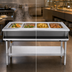 Thumbnail image #4 for Eagle Group SHT4-120-X Sealed Well Electric Hot Food Table with Open Shelf Base, 4 Wells, 120V