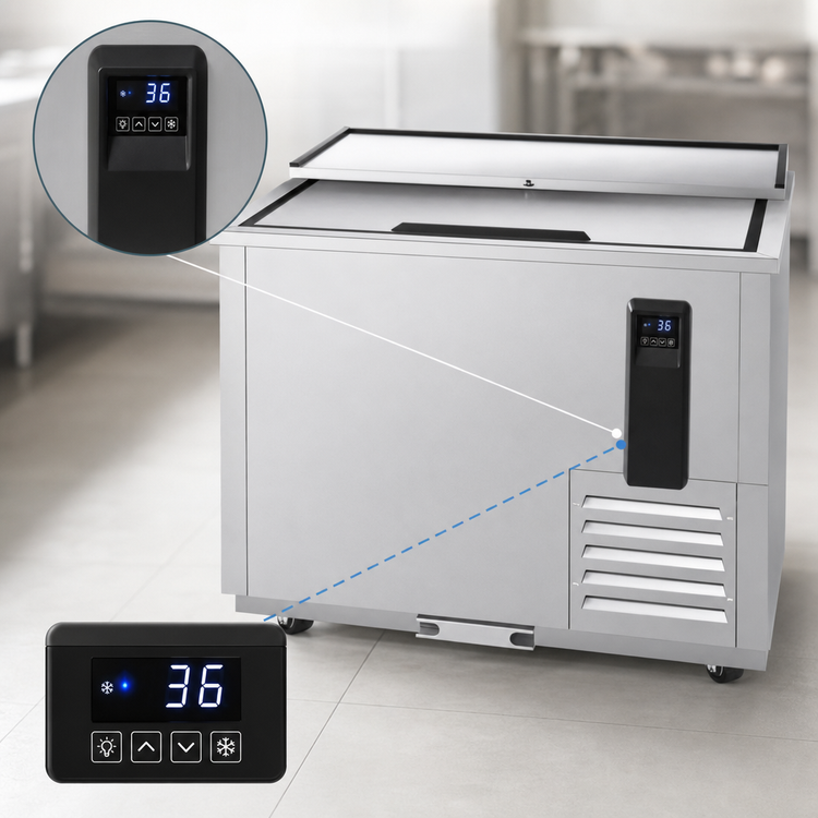 Product image #4 for Atosa 36-3/4-Inch Horizontal Bottle Cooler, 7.7 Cu. Ft., Stainless Steel, Side-Mount Refrigeration