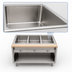 Thumbnail image #4 for Dinex ServeXpress DXPDME3OS Stationary 3-Well Electric Hot Food Table with Open Base