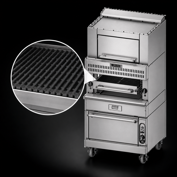 Product image #4 for Vulcan V Series Heavy Duty 36-Inch Gas Upright Broiler with Cabinet Base and Warming Oven