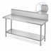 Thumbnail image #4 for Advance Tabco 108-Inch x 24-Inch Stainless Steel Work Table with 10-Inch Backsplash and Undershelf