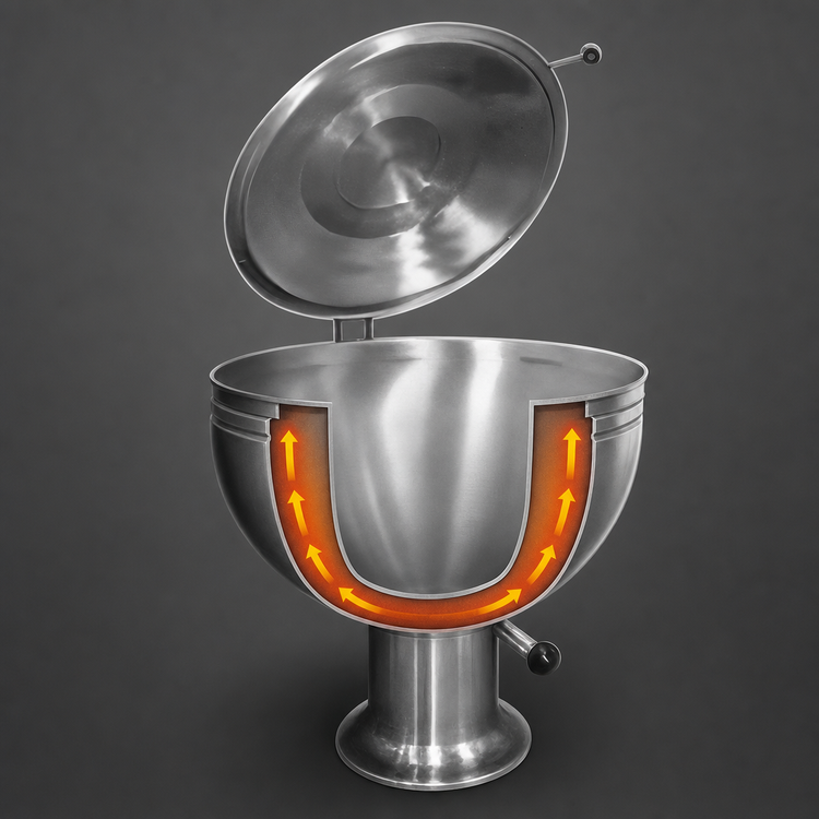 Product image #4 for Groen GPT-60 60-Gallon Direct Steam Full Jacket Steam Kettle with Pedestal Base