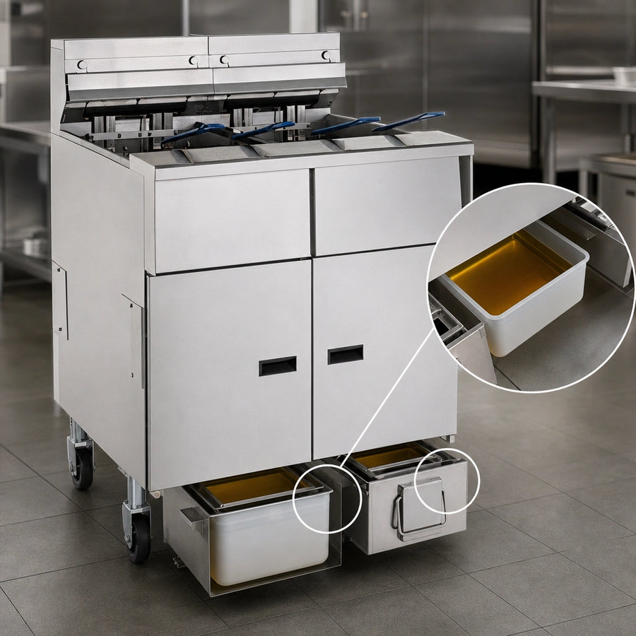 30 lb. Oil Capacity Per Fryer