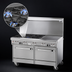 Thumbnail image #4 for Southbend Ultimate 60-Inch Gas Restaurant Range with 2 Open Burners, 48-Inch Griddle, Standard Oven, and Convection Oven