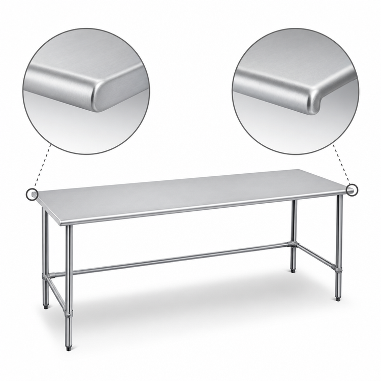 Product image #4 for Eagle Spec-Master 108-Inch x 24-Inch 300 Series Stainless Steel Open Base Work Table