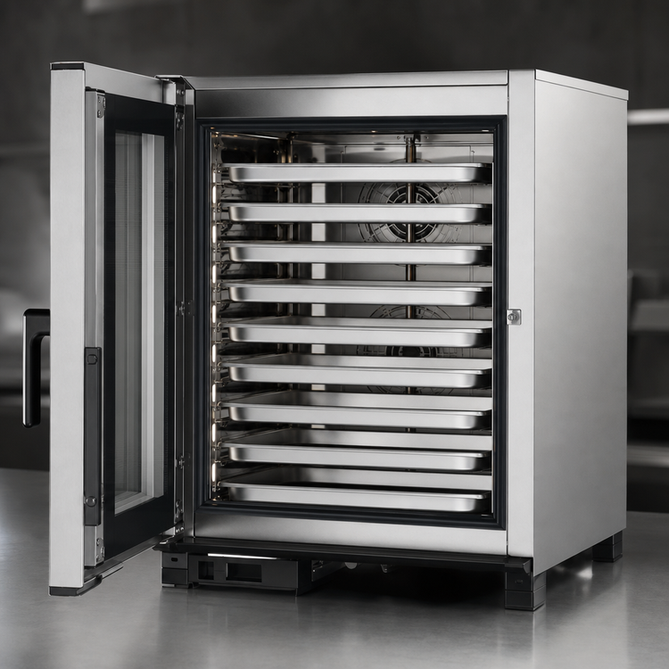 Product image #4 for UNOX ChefTop MIND.Maps Plus 10-Tray Countertop Gas Combi Oven/Steam Oven with Left-Hand Door