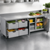 Thumbnail image #4 for Beverage-Air Four-Section Solid Door Worktop Refrigerator with 4 Drawers and 2 Doors, 119-Inch Wide, Side Mount