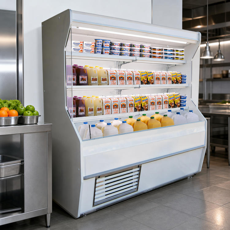 Product image #4 for Howard-McCray 32E Series 74-Inch Dairy Open Merchandiser, Open Front, Remote Refrigeration, LED Lighting