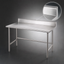 Thumbnail image #4 for Advance Tabco 84-Inch x 30-Inch 14-Gauge 304 Stainless Steel Work Table with 5-Inch Backsplash