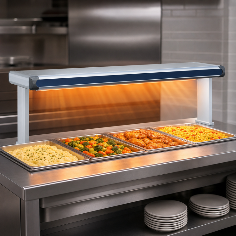 Product image #4 for Hatco Glo-Ray Designer Dual Strip Heater with Lights, 69-1/2-Inch Wide, Aluminum, 2620 Watts