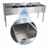 Thumbnail image #4 for BK Resources Slim-Line 4-Compartment Stainless Steel Underbar Sink with Dual Drainboards, 84 Inch Wide