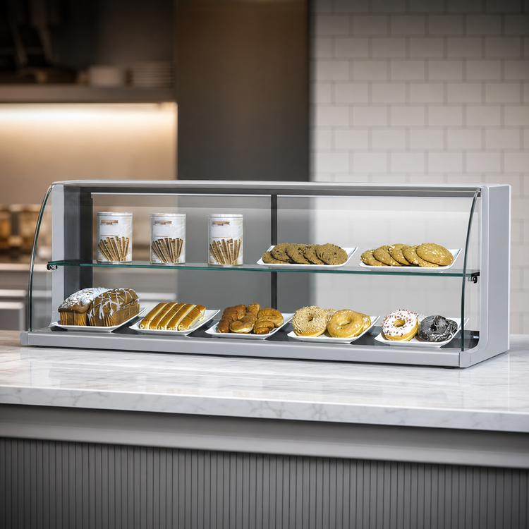 Product image #4 for Turbo Air Top Display Dry Case High Model, 75 5/8-Inch Wide, 6.1 Cu. Ft., 3-Door, Stainless Steel