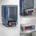Thumbnail image #4 for Metro C5 3 Series Mobile Half-Height Heated Holding & Proofing Cabinet with Blue Insulation Armour, Clear Polycarbonate Door, and Fixed Wire Slides