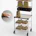Thumbnail image #5 for Metro Chain Reaction Mobile Order Staging Cart with Stainless Steel Worktable, 30 x 24 Inches