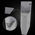 Thumbnail image #4 for Glastender Inside Corner Wedge Underbar Drainboard, 19-Inch Deep, 15° Angle, Stainless Steel, No Legs