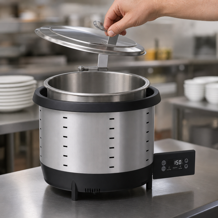 Product image #5 for Vollrath Mirage® 7 Qt Drop-In Dry-Operation Induction Rethermalizer with Hinged Cover