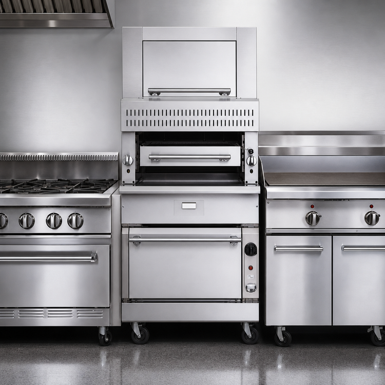 Product image #4 for Vulcan V Series Heavy-Duty 36-Inch Wide Range Match Single-Deck Gas Infrared Upright Broiler with Standard Oven Base