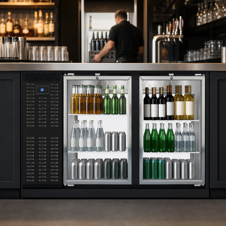 Product image #4 for Continental Refrigerator BB59SNGDPT Shallow Depth Pass-Thru Back Bar Cooler with Glass Doors