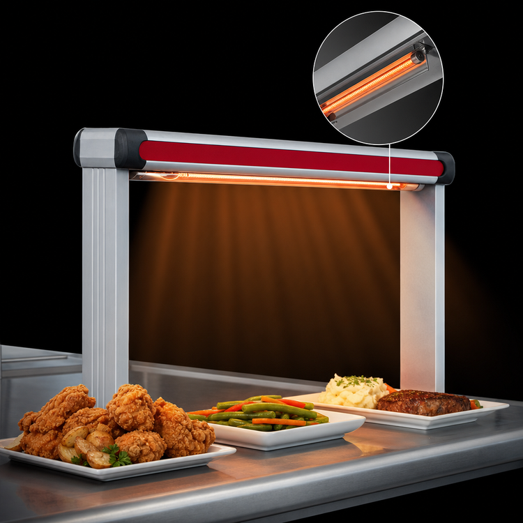 Product image #4 for Hatco Glo-Ray Designer Single Unlighted Infrared Strip Heater, 21-1/2" Wide, 350W, Aluminum