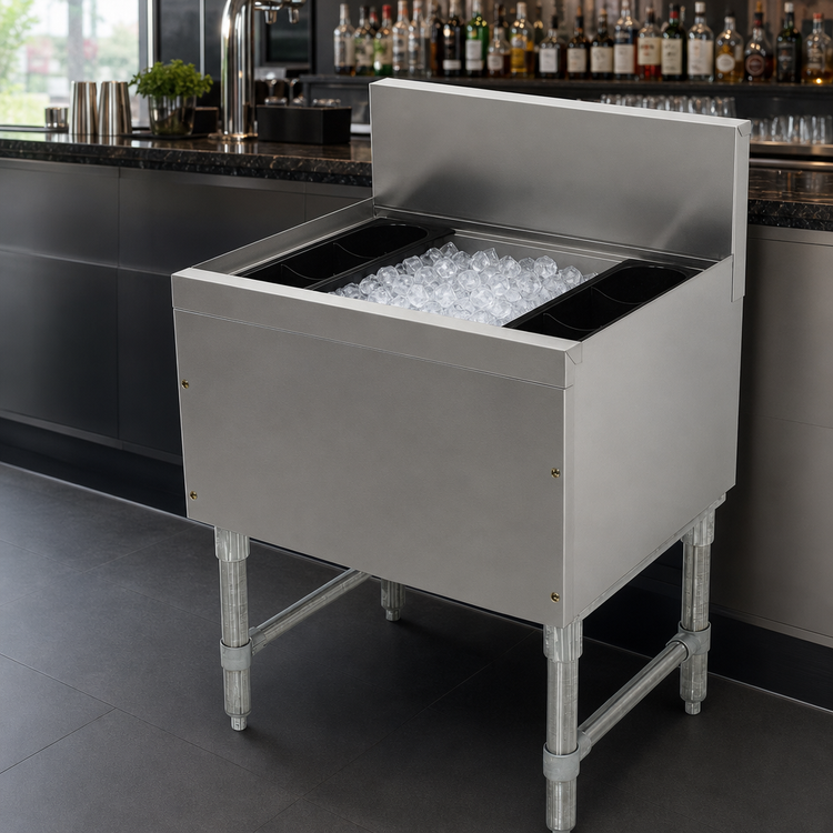 Product image #4 for Advance Tabco Prestige Supreme 42-Inch Stainless Steel Bar Ice Chest with 10-Circuit Cold Plate