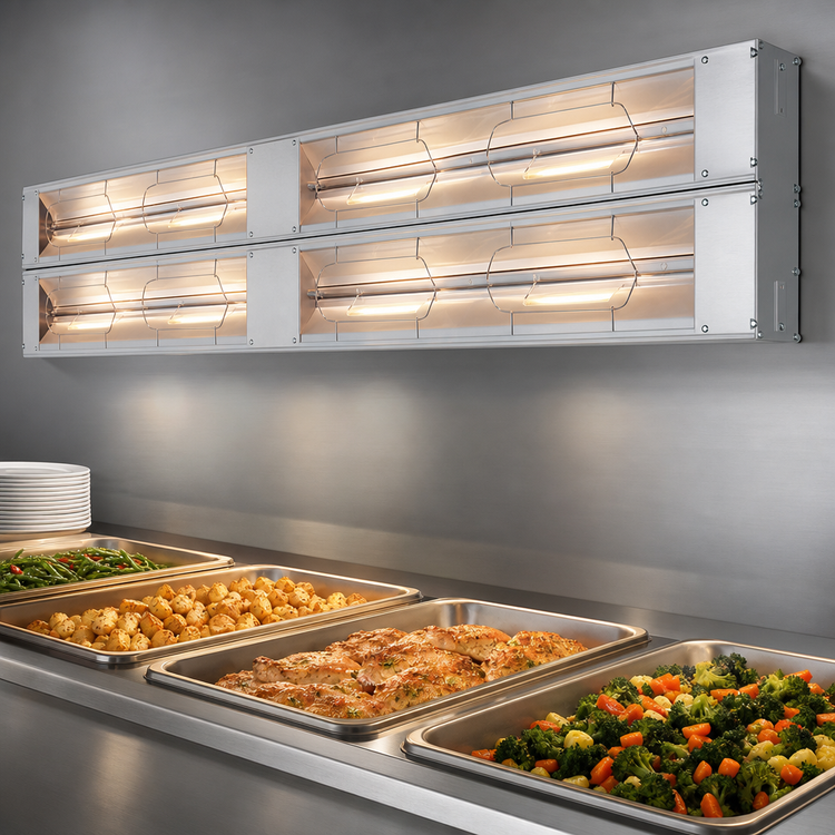 Product image #4 for Hatco Glo-Ray® 36-Inch Double Lighted Infrared Strip Heater, Aluminum, 1780W