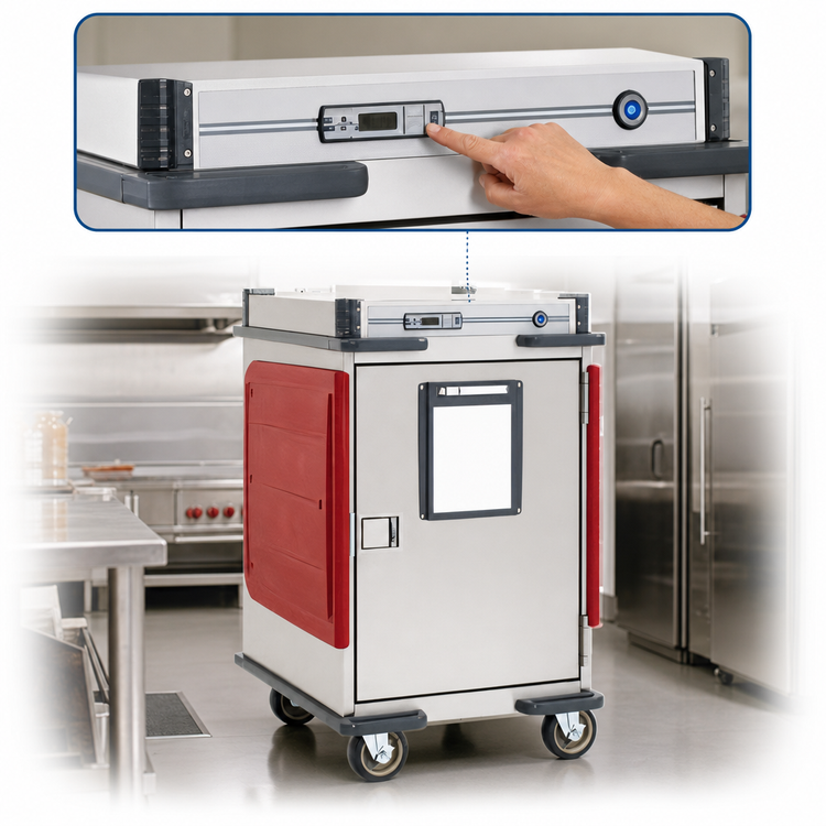 Product image #4 for Metro C5 Transport Armour Half-Height Mobile Heated Holding Cabinet, 18-Pan Capacity, 120V