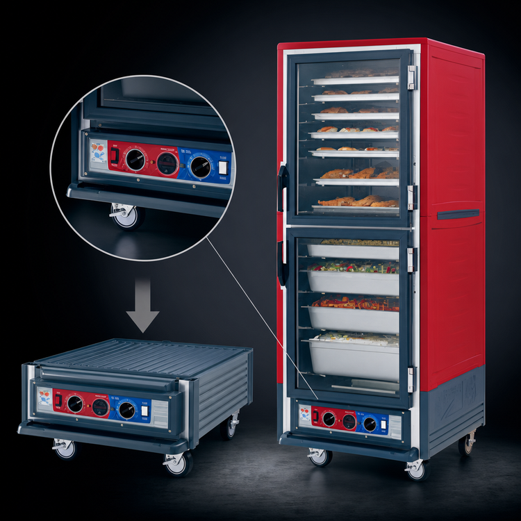 Product image #4 for Metro C5 3 Series Full-Height Heated Holding & Proofing Cabinet, Low Watt, Dutch Clear Doors, 35 Pan Capacity