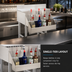 Thumbnail image #4 for Advance Tabco Underbar Basics Add-On Single-Tier Hang-On Speed Rail, 24 Inch, 5-6 Bottle Capacity