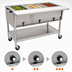 Thumbnail image #4 for Eagle Group Portable Electric 3-Well Hot Food Table, 51-Inch Wide, Open Shelf Base