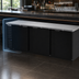 Thumbnail image #4 for Beverage-Air BB94HC-B Three-Section Solid Door Back Bar Refrigerator with Stainless Steel Top, Black Exterior, and Left-Mounted Self-Contained Refrigeration